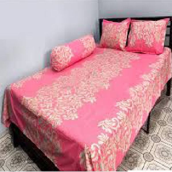 Block Print Cotton 1 Bed sheet 3 pillow covers : Wholesale/Retail (প্রিমিয়াম কটন ব্লক প্রিন্ট ডিজাইন ১টি বেডশিট + ৩টি বালিশের কভার)
